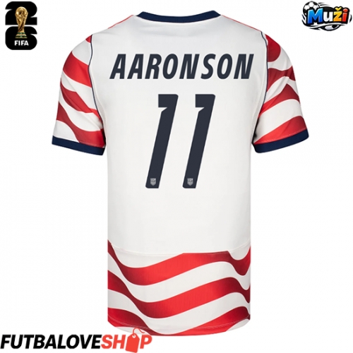 Dres Spojené štáty Brenden Aaronson #11 Domáci MS 2026 Krátky Rukáv